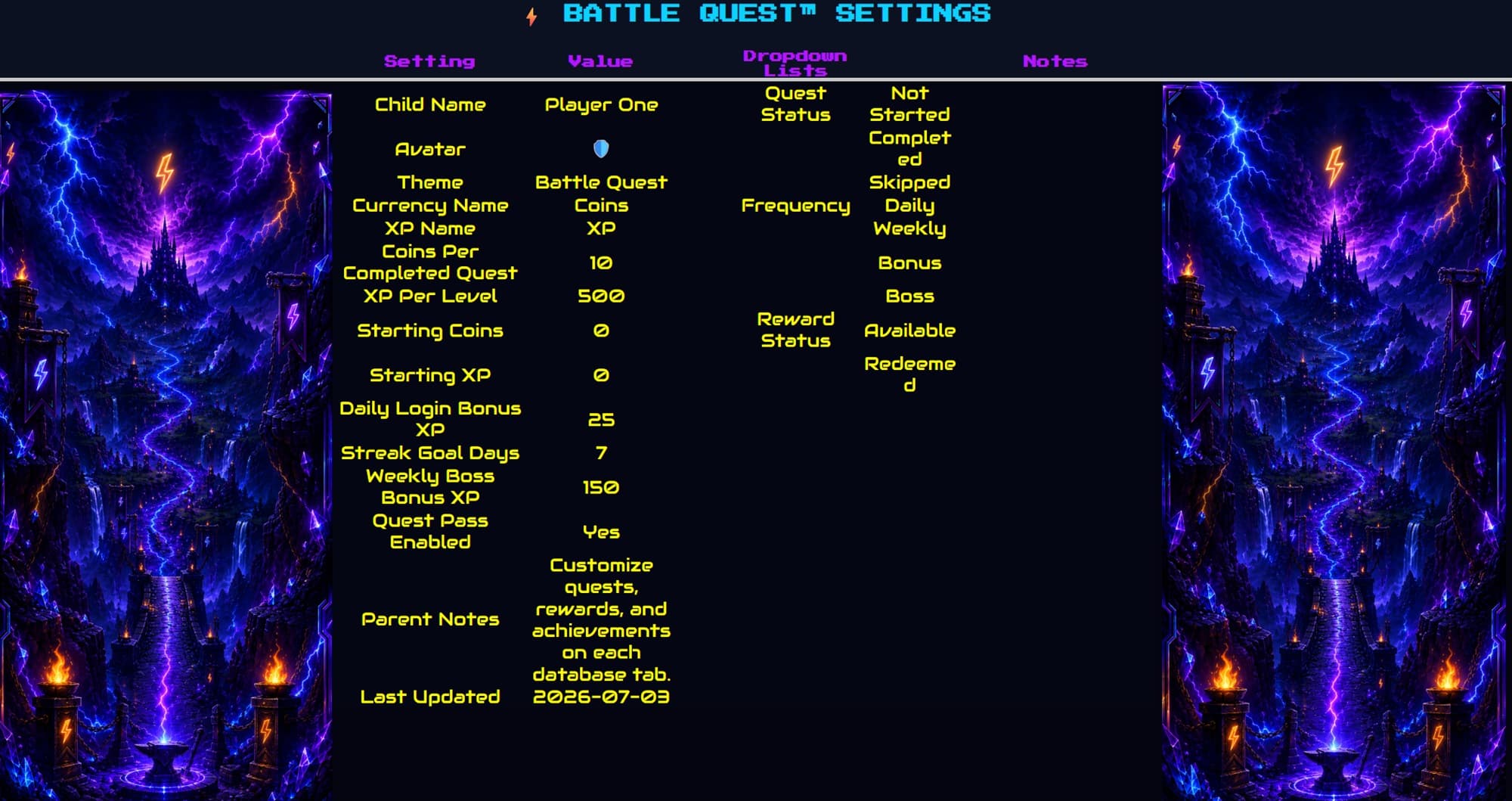 Battle Quest Classic Setup preview